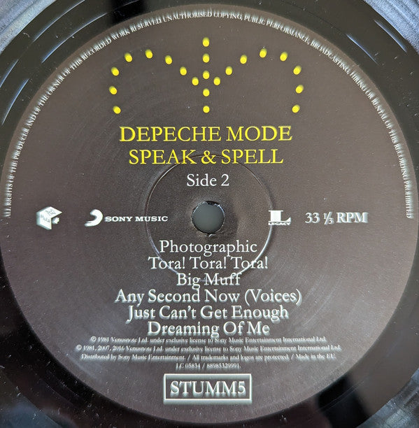 Depeche Mode : Speak & Spell (LP, Album, RE, RM, Gat)