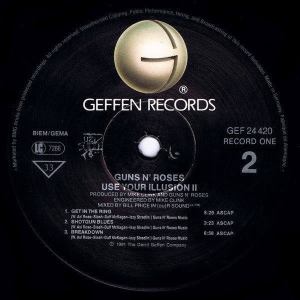 Guns N' Roses : Use Your Illusion II (2xLP, Album, Son)