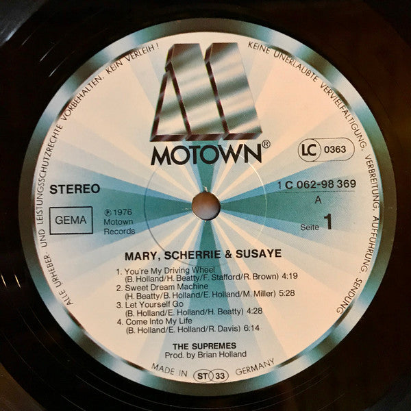 The Supremes : Mary, Scherrie & Susaye (LP, Album)