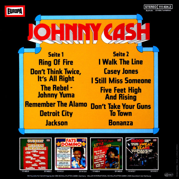 Johnny Cash : Johnny Cash (LP, Comp)