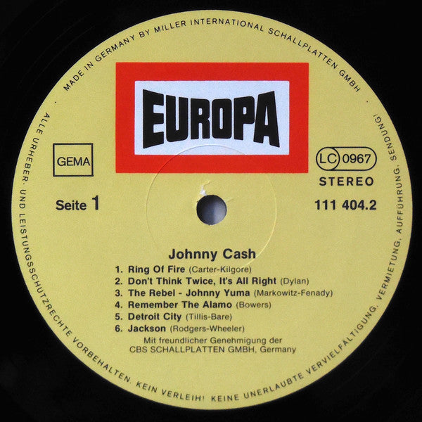 Johnny Cash : Johnny Cash (LP, Comp)