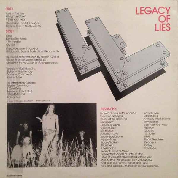 Legacy Of Lies - Irons In The Fire (LP) (Near Mint (NM or M-))