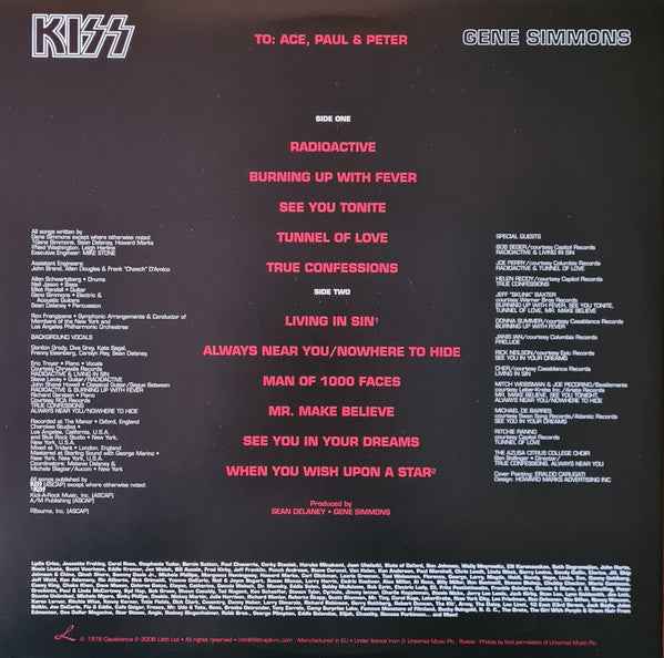 Kiss, Gene Simmons - Gene Simmons (LP) (Very Good Plus (VG+))