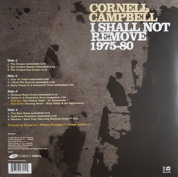 Cornell Campbell : I Shall Not Remove 1975-80 (2xLP, Comp)
