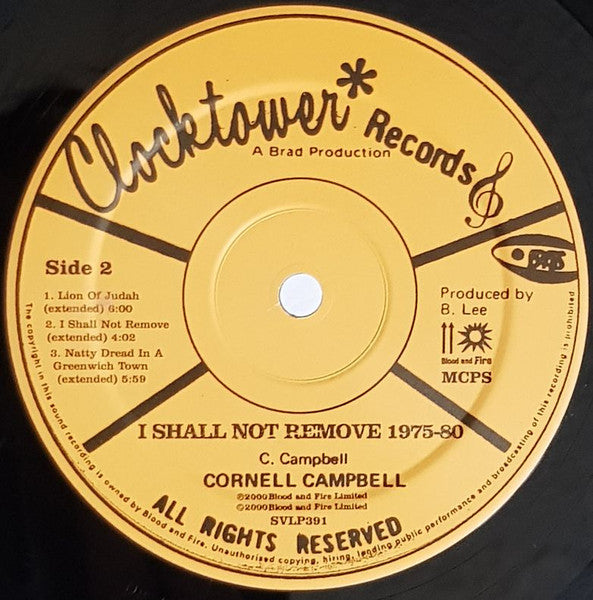 Cornell Campbell : I Shall Not Remove 1975-80 (2xLP, Comp)