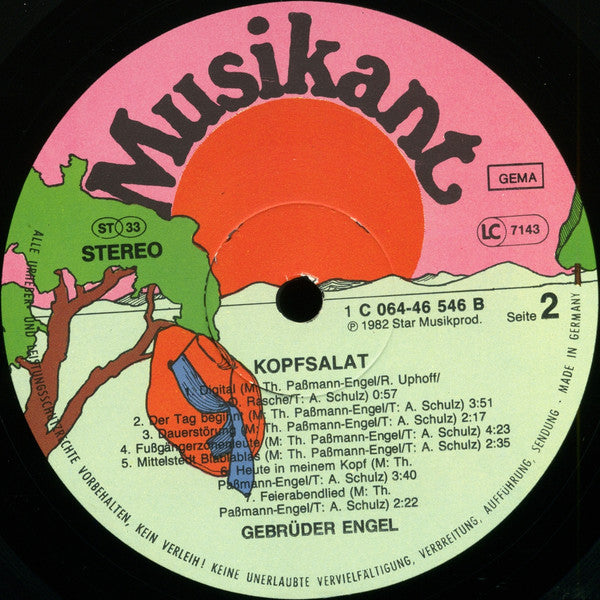 Gebrüder Engel : Kopfsalat (LP, Album)