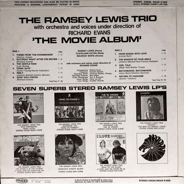 The Ramsey Lewis Trio - The Movie Album (LP) (Near Mint (NM or M-))