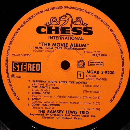 The Ramsey Lewis Trio - The Movie Album (LP) (Near Mint (NM or M-))