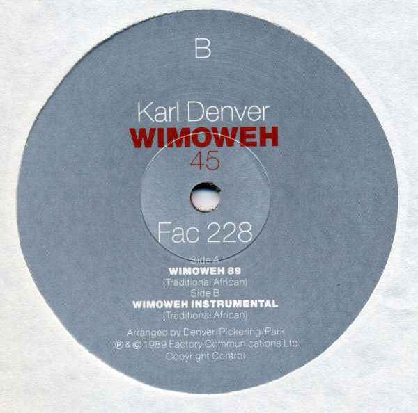 Karl Denver - Wimoweh 89 (12") (Near Mint (NM or M-))