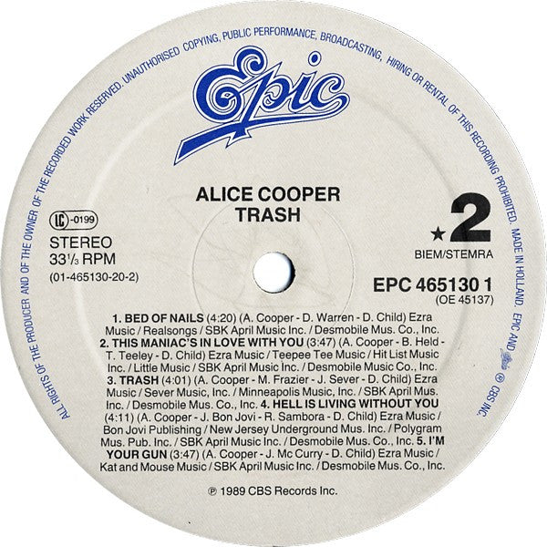 Alice Cooper (2) : Trash (LP, Album)