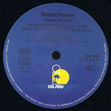 Robert Palmer - Maybe It's Live (LP) (Near Mint (NM or M-))