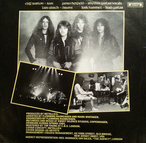 Metallica : Ride The Lightning (LP, Album)