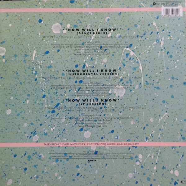 Whitney Houston - How Will I Know (John »Jellybean« Benitez-Remix) (12") (Very Good Plus (VG+))