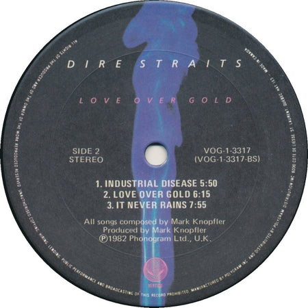 Dire Straits : Love Over Gold (LP, Album, Bla)