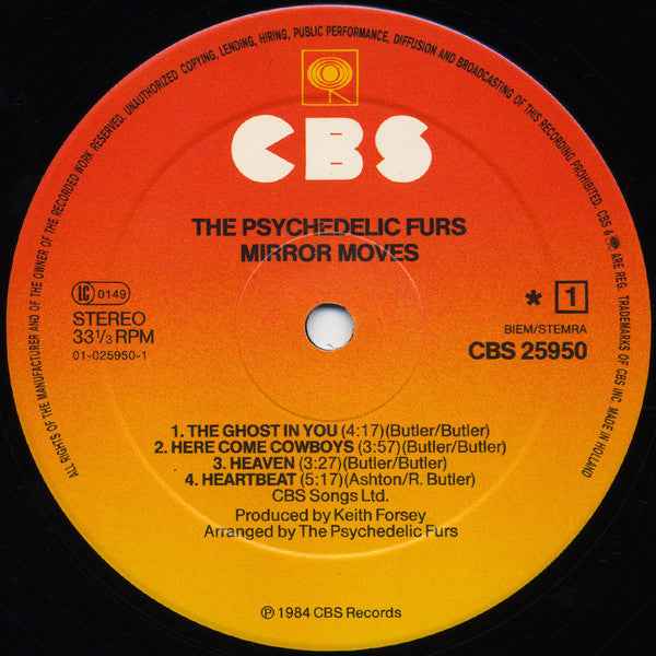 The Psychedelic Furs - Mirror Moves (LP) (Near Mint (NM or M-))