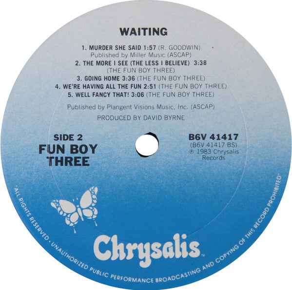 Fun Boy Three - Waiting (LP) (Near Mint (NM or M-))