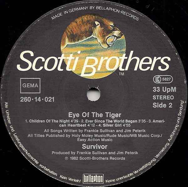 Survivor - Eye Of The Tiger (LP) (Near Mint (NM or M-))