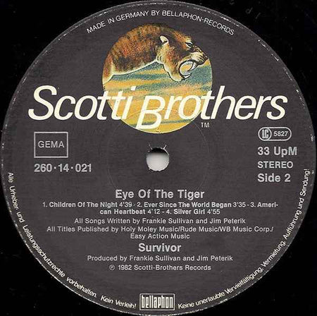 Survivor - Eye Of The Tiger (LP) (Near Mint (NM or M-))
