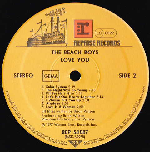 The Beach Boys : Love You (LP, Album)