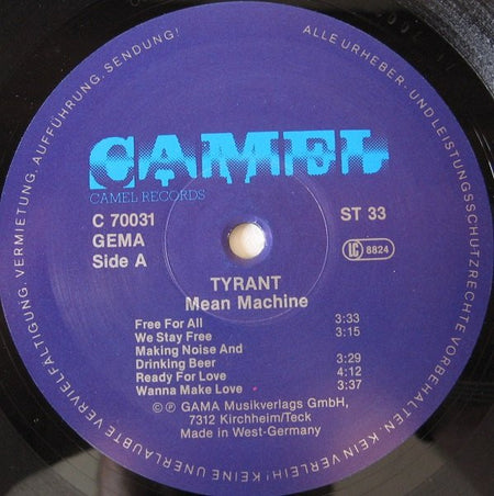 Tyrant (13) : Mean Machine (LP, Album)