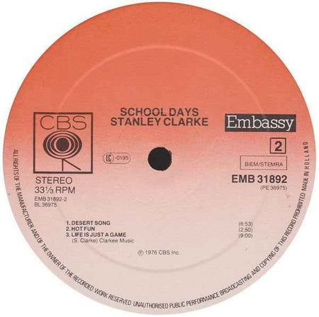 Stanley Clarke - School Days (LP) (Near Mint (NM or M-))