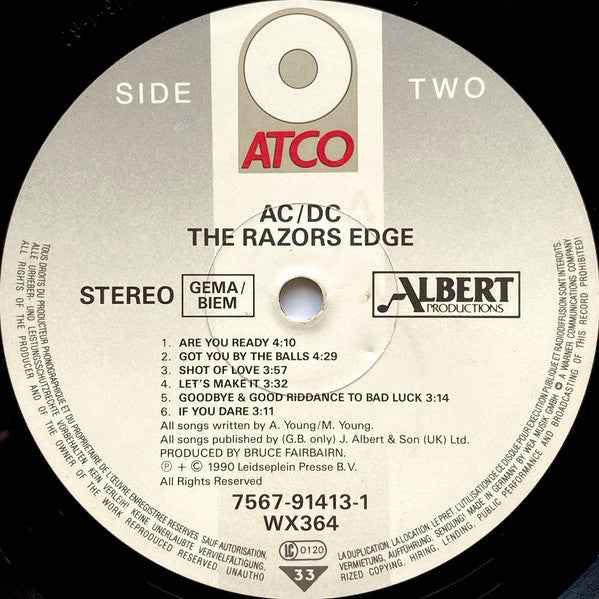 AC/DC - The Razors Edge (LP) (Near Mint (NM or M-))