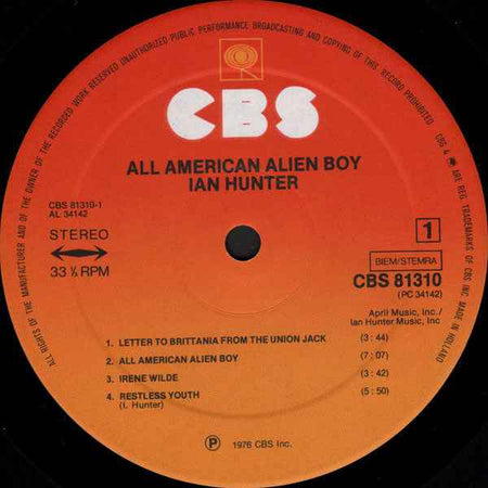 Ian Hunter - All American Alien Boy (LP) (Very Good Plus (VG+))