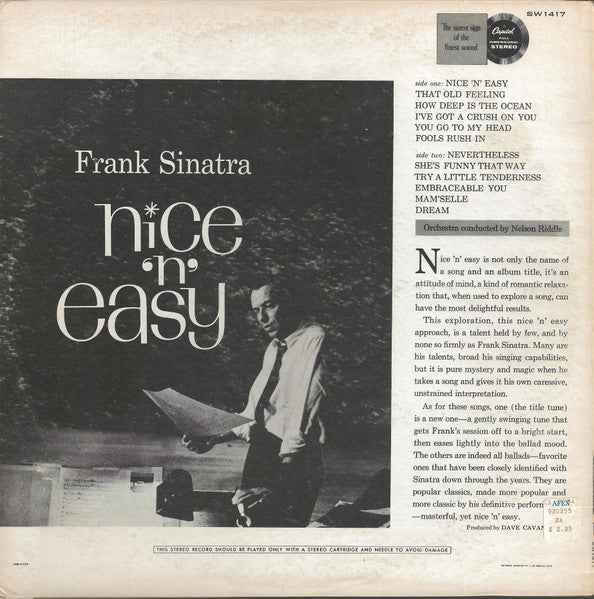 Frank Sinatra - Nice 'N' Easy (LP) (Very Good Plus (VG+))