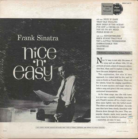 Frank Sinatra - Nice 'N' Easy (LP) (Very Good Plus (VG+))