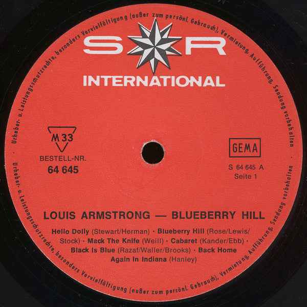 Louis Armstrong - Blueberry Hill (LP) (Near Mint (NM or M-))