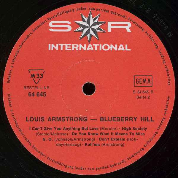 Louis Armstrong - Blueberry Hill (LP) (Near Mint (NM or M-))