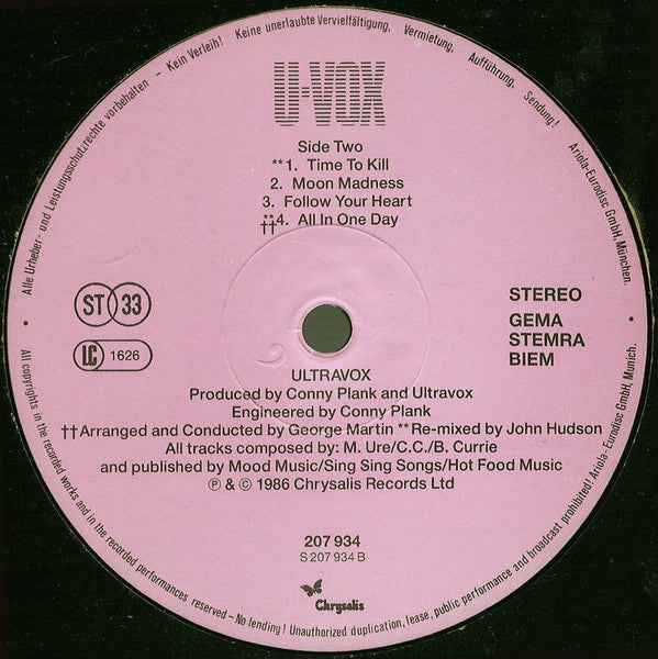 Ultravox - U-Vox (LP) (Near Mint (NM or M-))