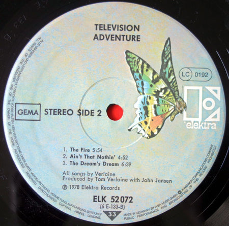 Television : Adventure (LP, Album)