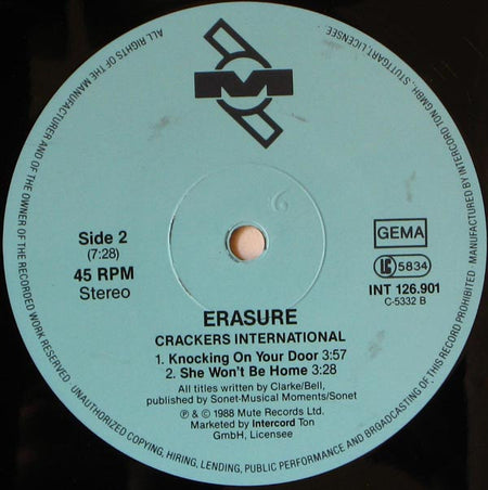 Erasure : Crackers International (12", Maxi)