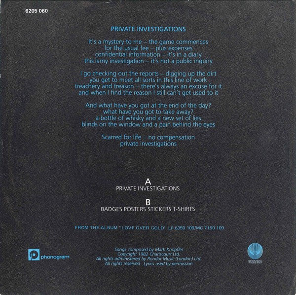 Dire Straits : Private Investigations (7", EP)