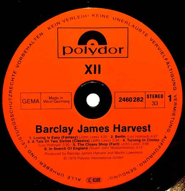 Barclay James Harvest - XII (LP) (Near Mint (NM or M-))