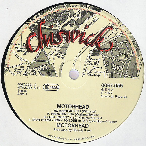 Motörhead : Motörhead (LP, Album, Map)
