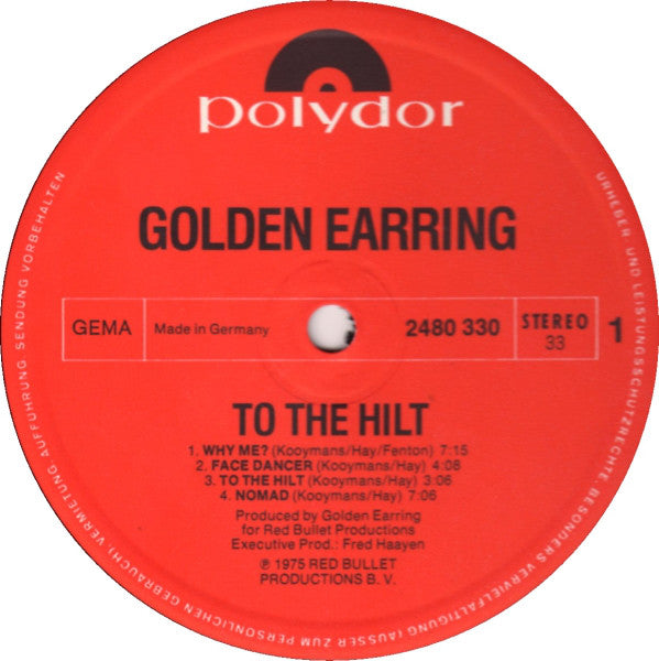 Golden Earring : To The Hilt (LP, Album, Gat)