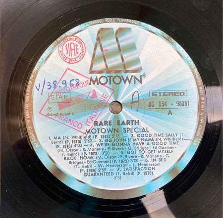 Rare Earth - Motown Special Rare Earth (LP) (Near Mint (NM or M-))