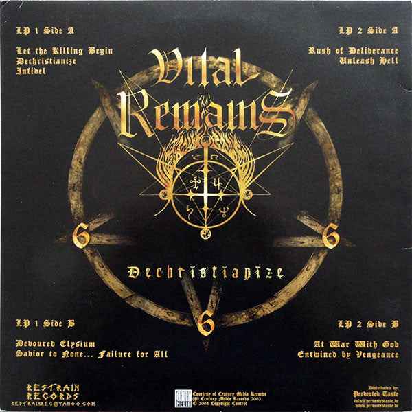 Vital Remains - Dechristianize (2xLP) (Near Mint (NM or M-))