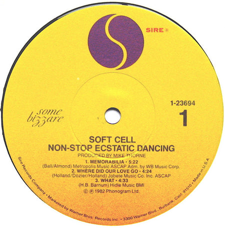 Soft Cell : Non-Stop Ecstatic Dancing (LP, Album, Jac)