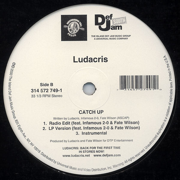 Ludacris : Southern Hospitality / Catch Up (12")