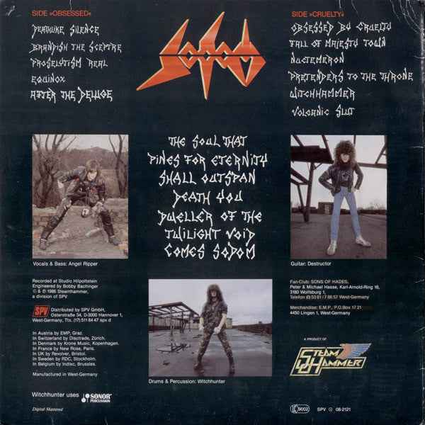 Sodom - Obsessed By Cruelty (LP) (Near Mint (NM or M-))