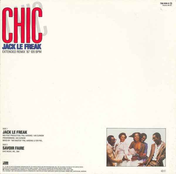 Chic - Jack Le Freak (Extended Remix '87) (12") (Near Mint (NM or M-))