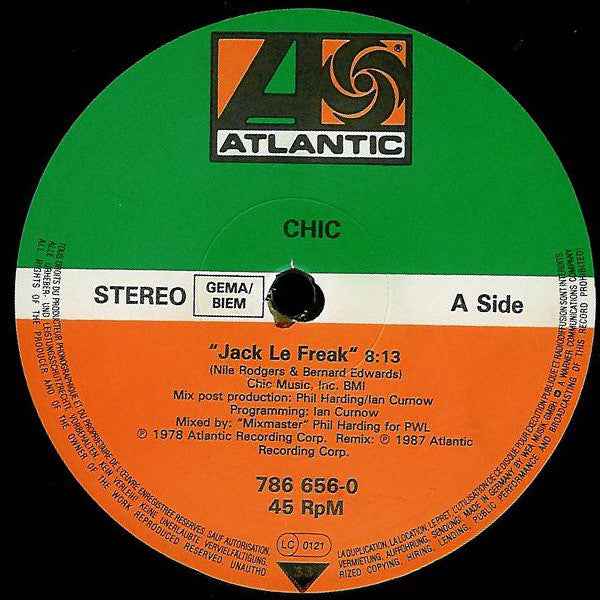 Chic - Jack Le Freak (Extended Remix '87) (12") (Near Mint (NM or M-))