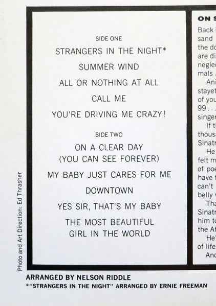 Frank Sinatra - Strangers In The Night (LP) (Very Good Plus (VG+))