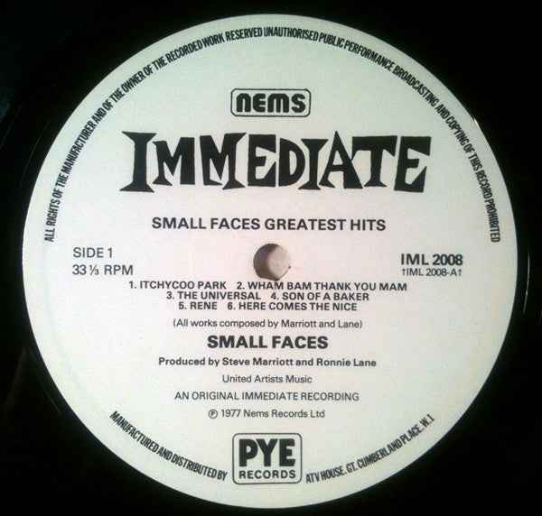 Small Faces - Small Faces' Greatest Hits (LP) (Very Good Plus (VG+))