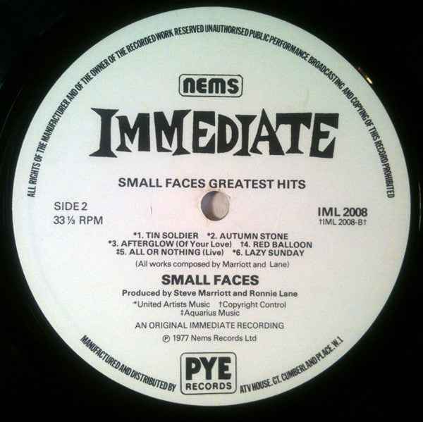Small Faces - Small Faces' Greatest Hits (LP) (Very Good Plus (VG+))
