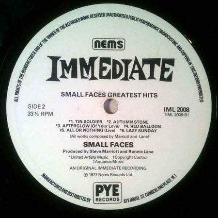 Small Faces - Small Faces' Greatest Hits (LP) (Very Good Plus (VG+))