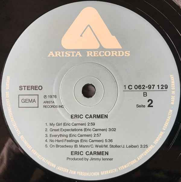 Eric Carmen - Eric Carmen (LP) (Near Mint (NM or M-))